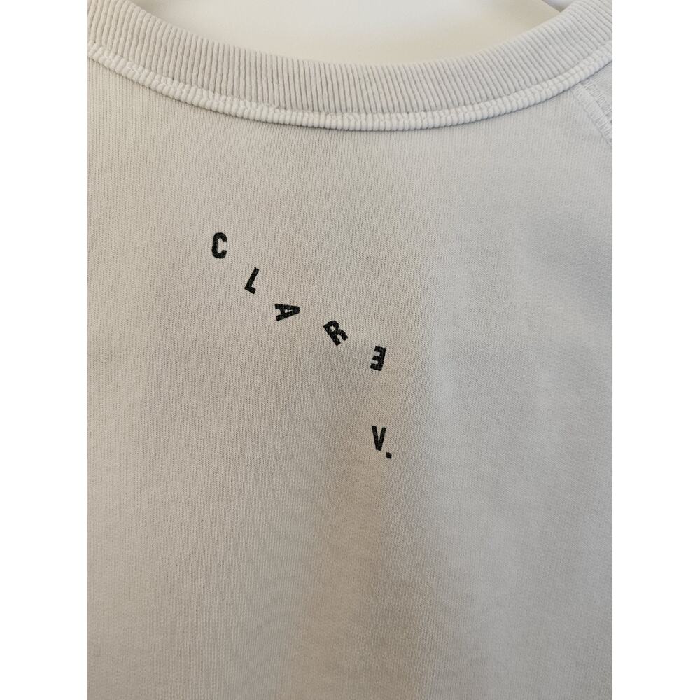 Clare V Oui Sweatshirt Size S/M Bone Cream Ivory - Picture 6 of 11